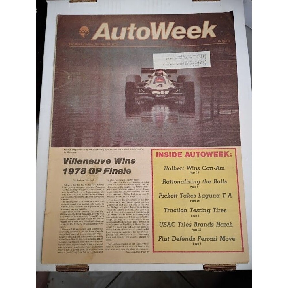 AutoWeek Magazine - October 20, 1978